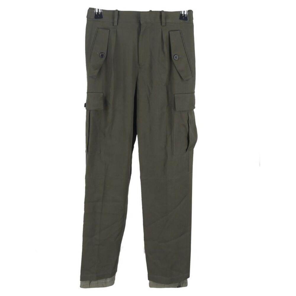 Jw Anderson Straight-Leg Cargo Pants in Khaki Wool
